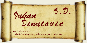 Vukan Dinulović vizit kartica